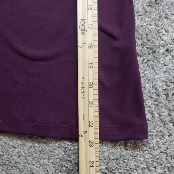 Eddie Bauer Travex Dress Womens Small Petite Purple Plum 3/4 Sleeve High Waist - Picture 9 of 10